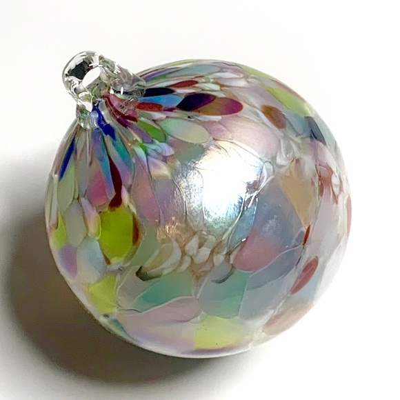 Other - MULTI TONE SPECKLED_HAND BLOWN GLASS ORNAMENT